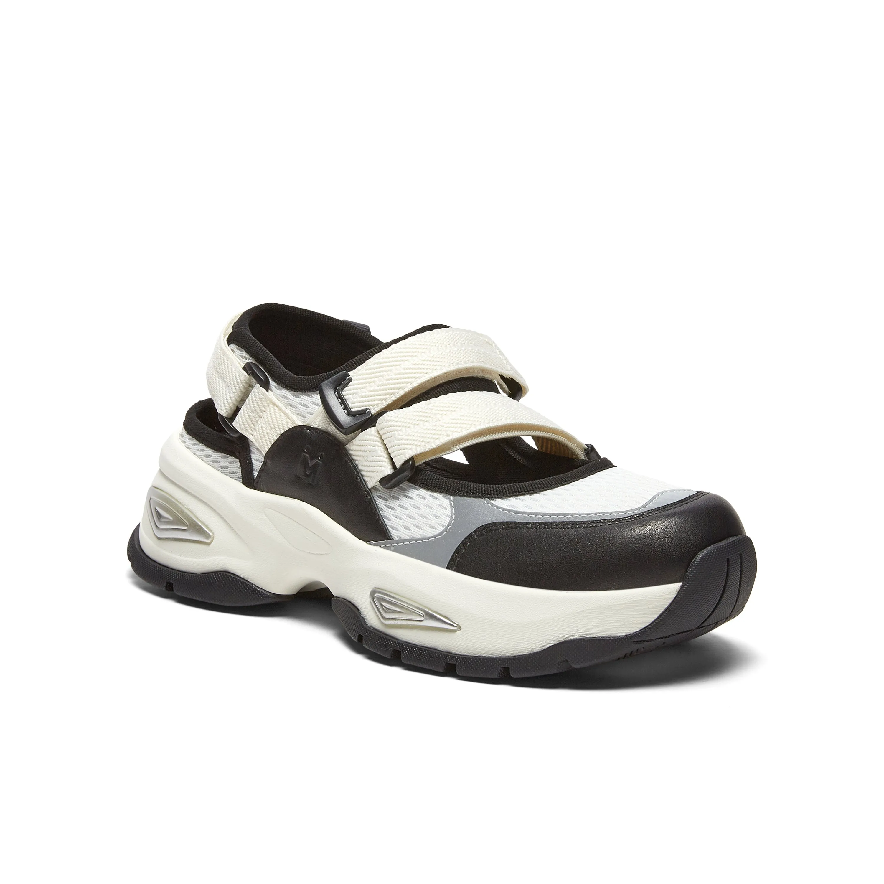 Textile/cowhide leather women's comfortable sports shoes