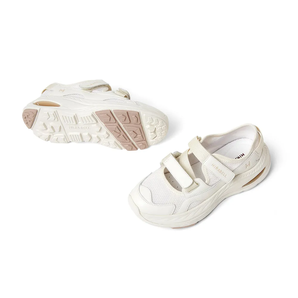 Textile/cowhide leather women's comfortable sports shoes