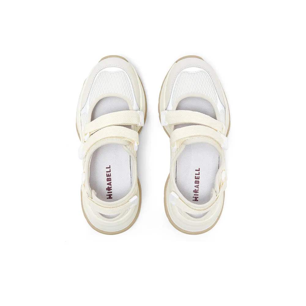 Textile/cowhide leather women's comfortable sports shoes