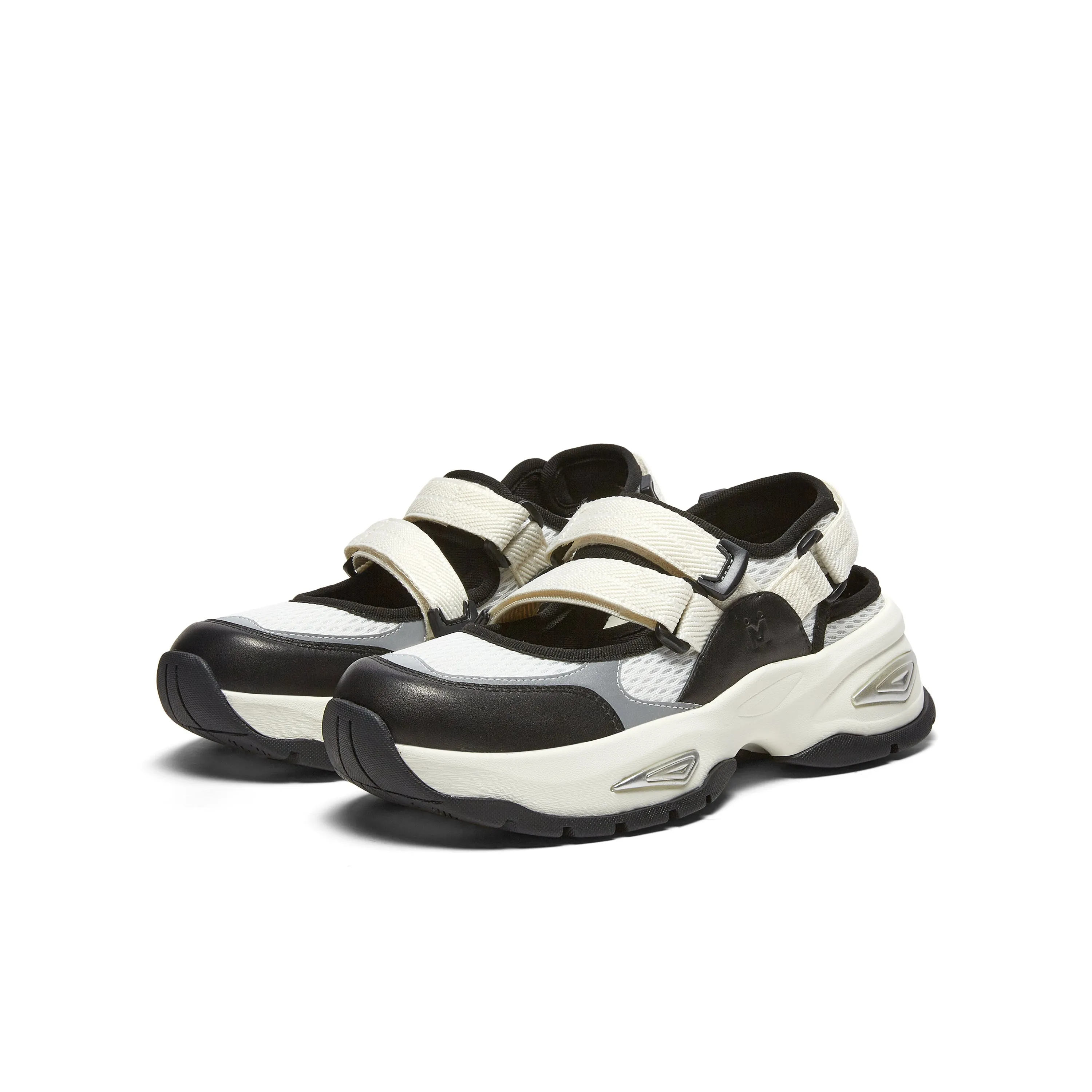 Textile/cowhide leather women's comfortable sports shoes