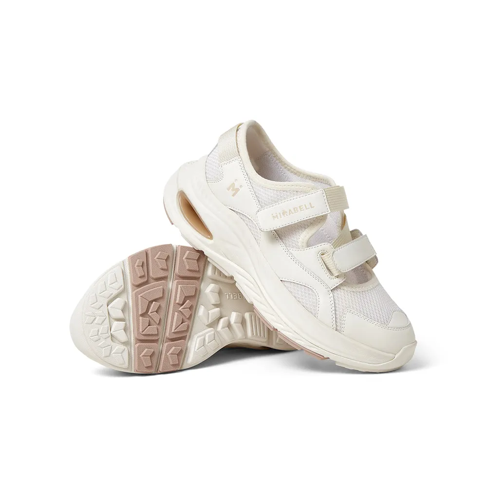 Textile/cowhide leather women's comfortable sports shoes