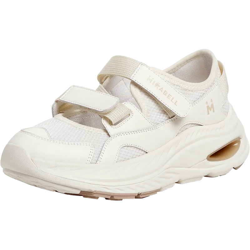 Textile/cowhide leather women's comfortable sports shoes