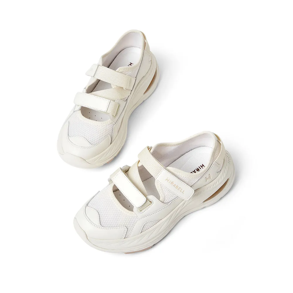Textile/cowhide leather women's comfortable sports shoes