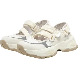 Textile/cowhide leather women's comfortable sports shoes