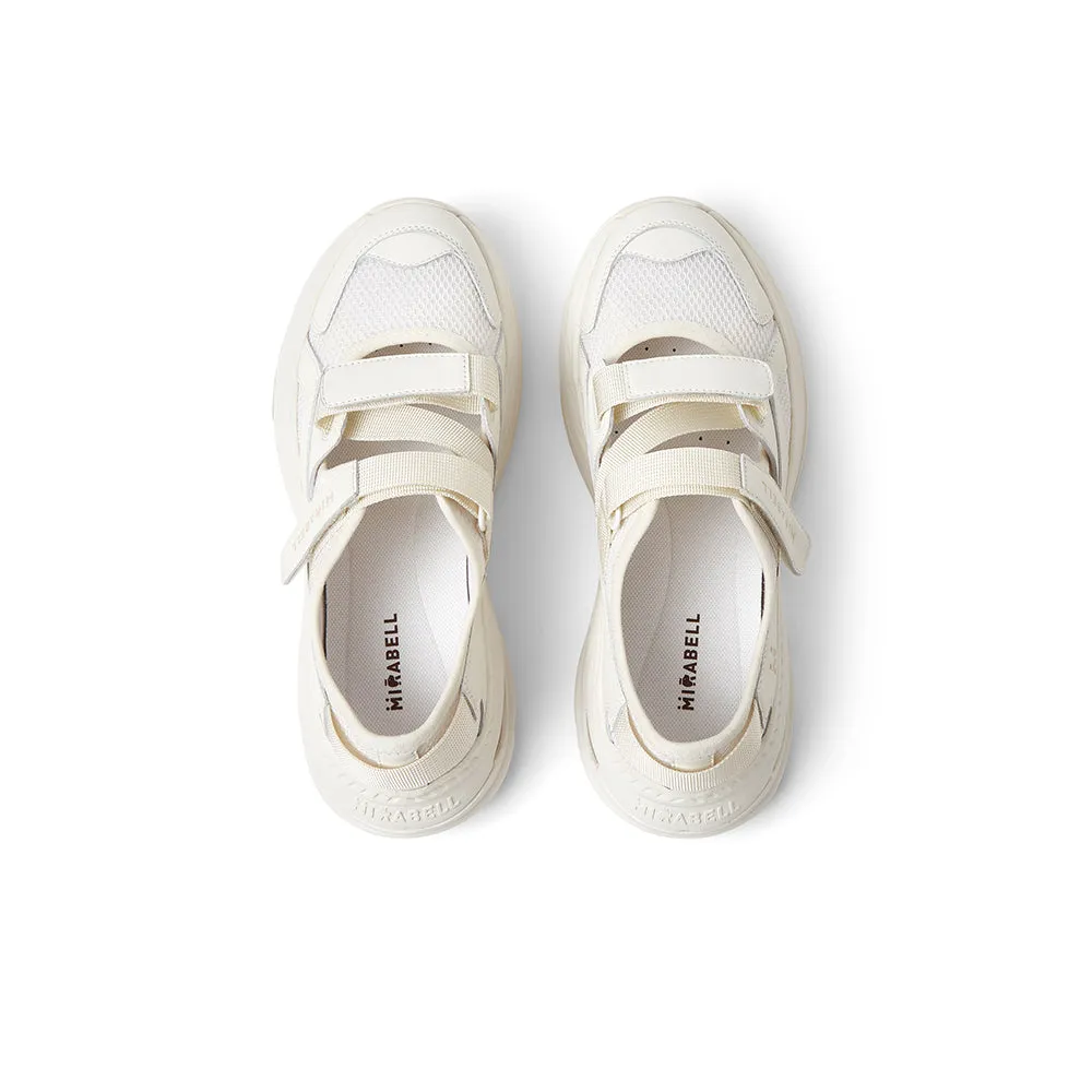 Textile/cowhide leather women's comfortable sports shoes