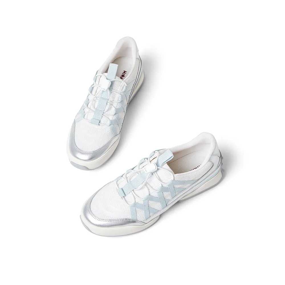 Textile/cowhide leather women's travel shoes