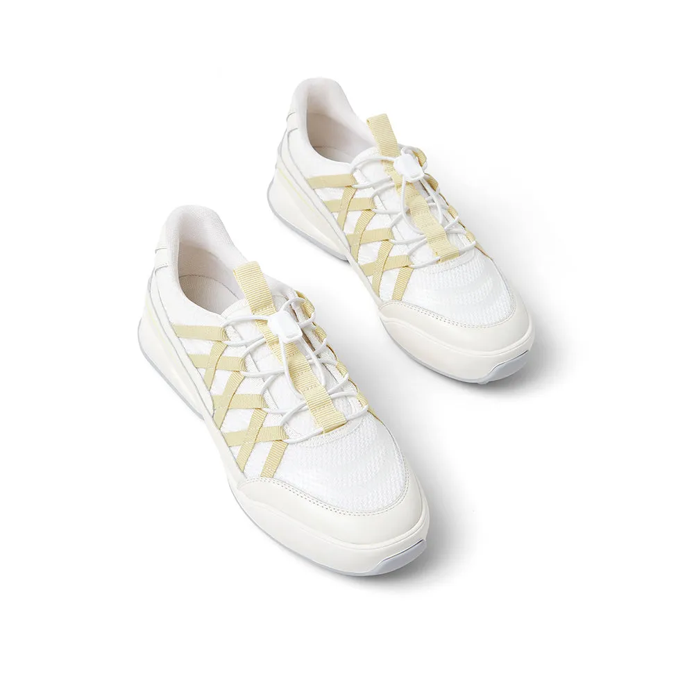 Textile/cowhide leather women's travel shoes