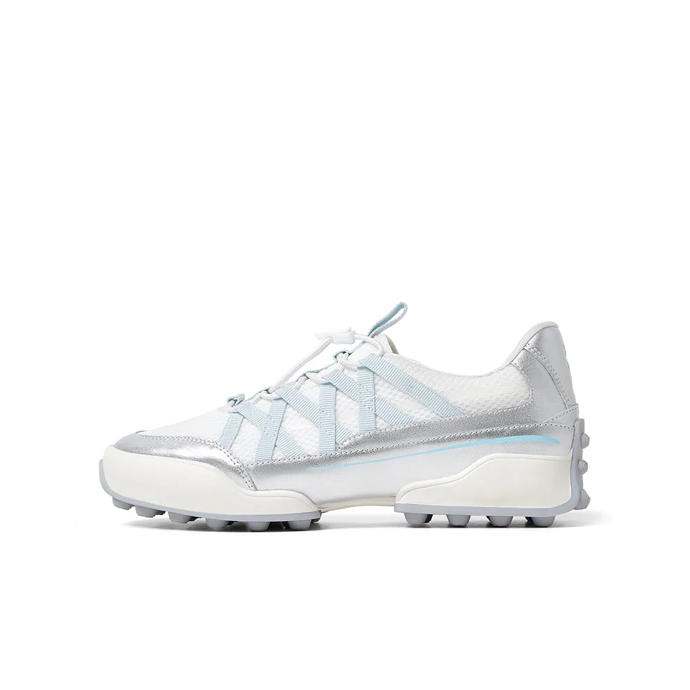 Textile/cowhide leather women's travel shoes