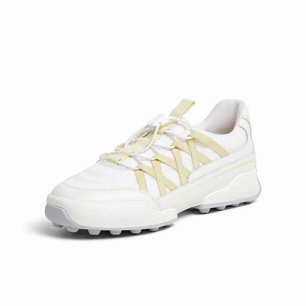 Textile/cowhide leather women's travel shoes
