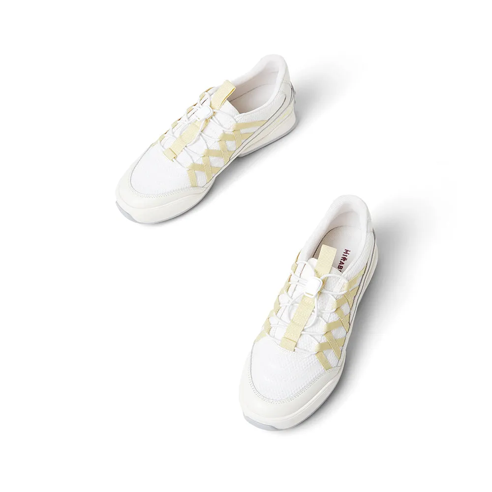 Textile/cowhide leather women's travel shoes