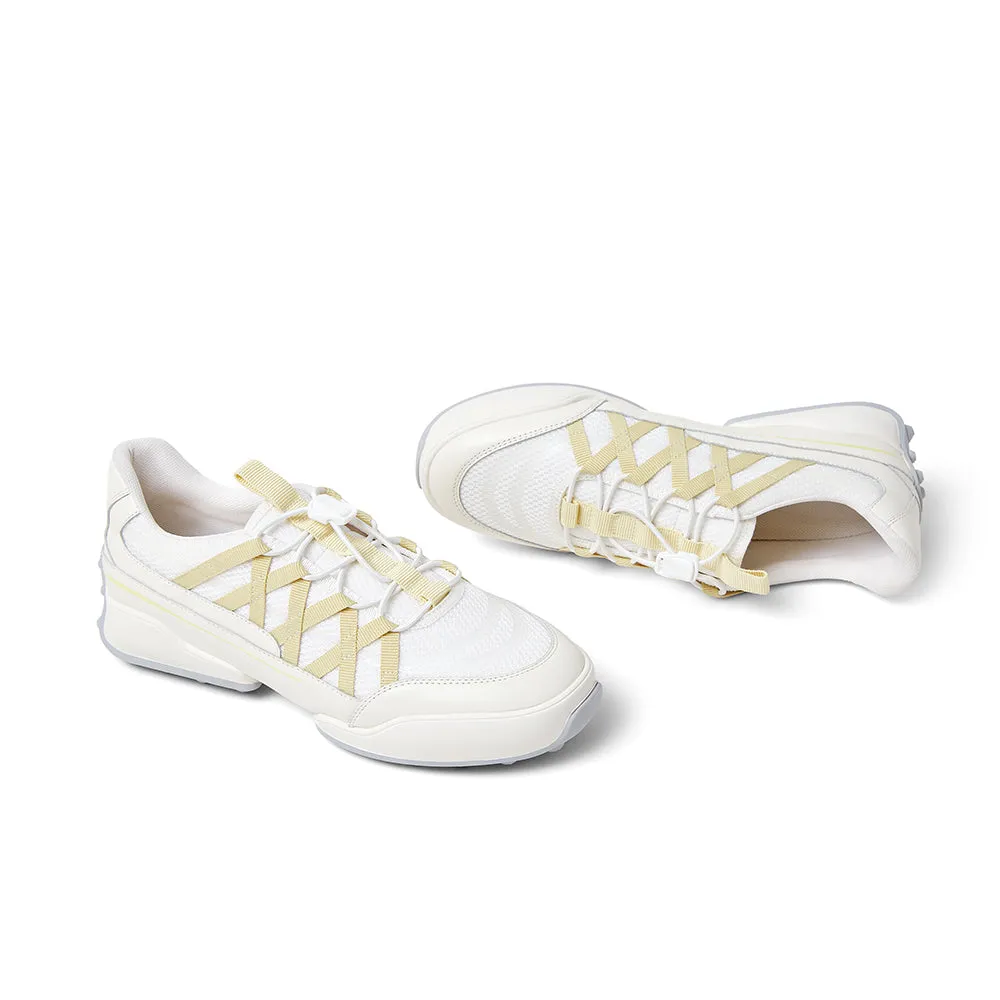 Textile/cowhide leather women's travel shoes