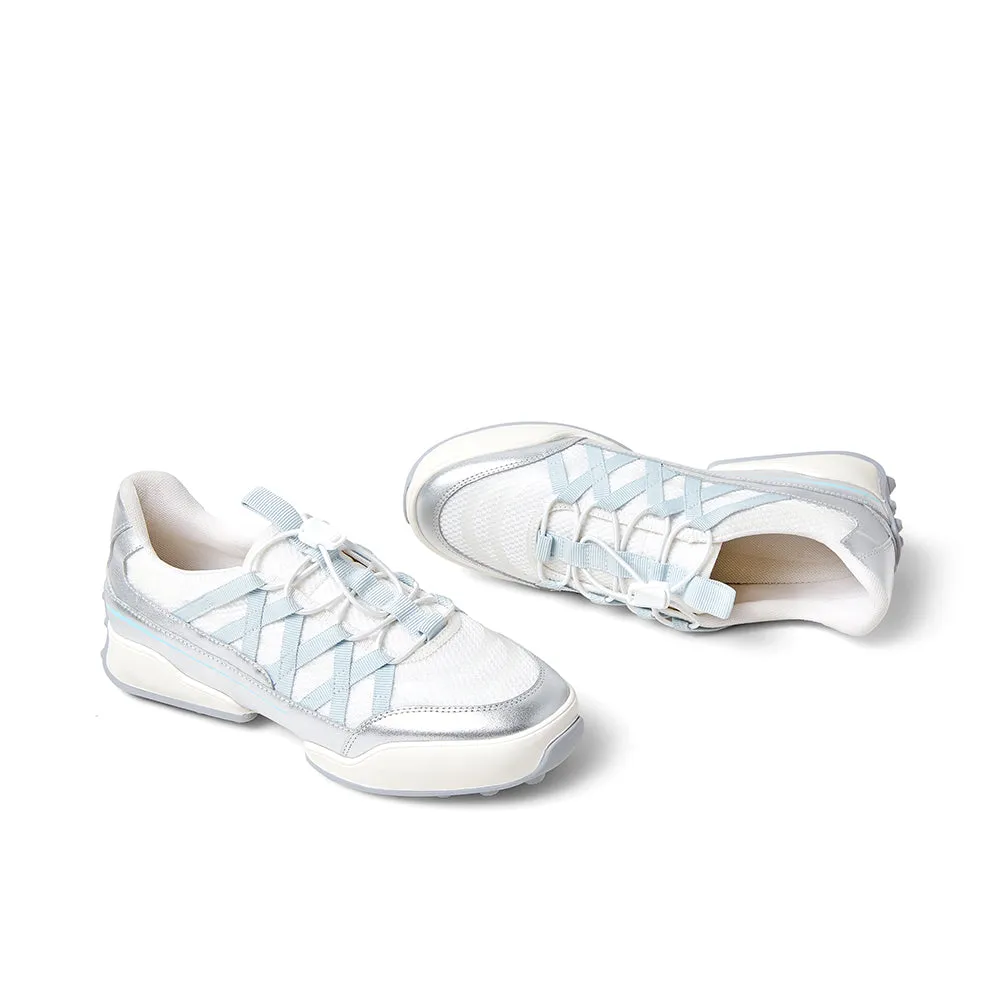 Textile/cowhide leather women's travel shoes