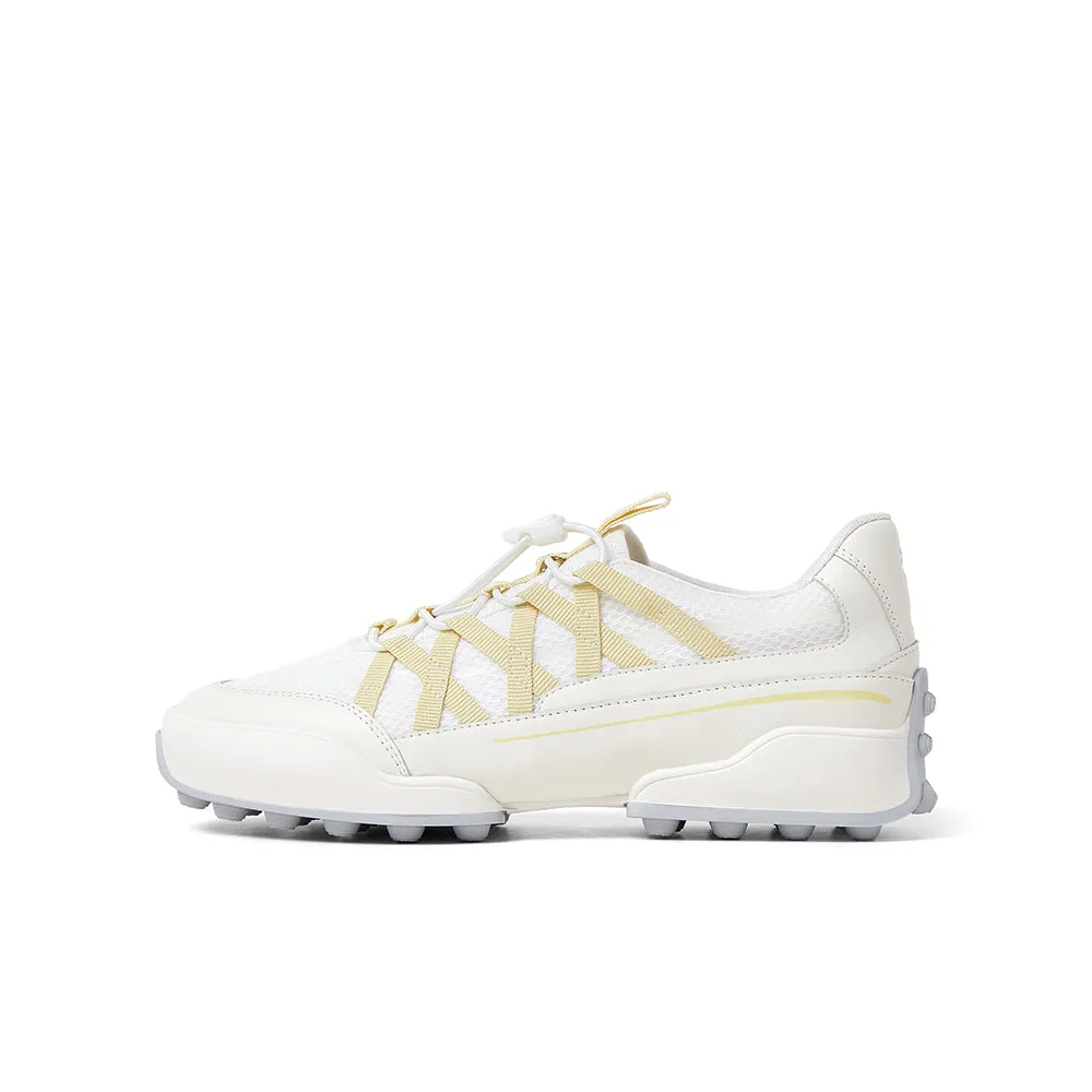 Textile/cowhide leather women's travel shoes