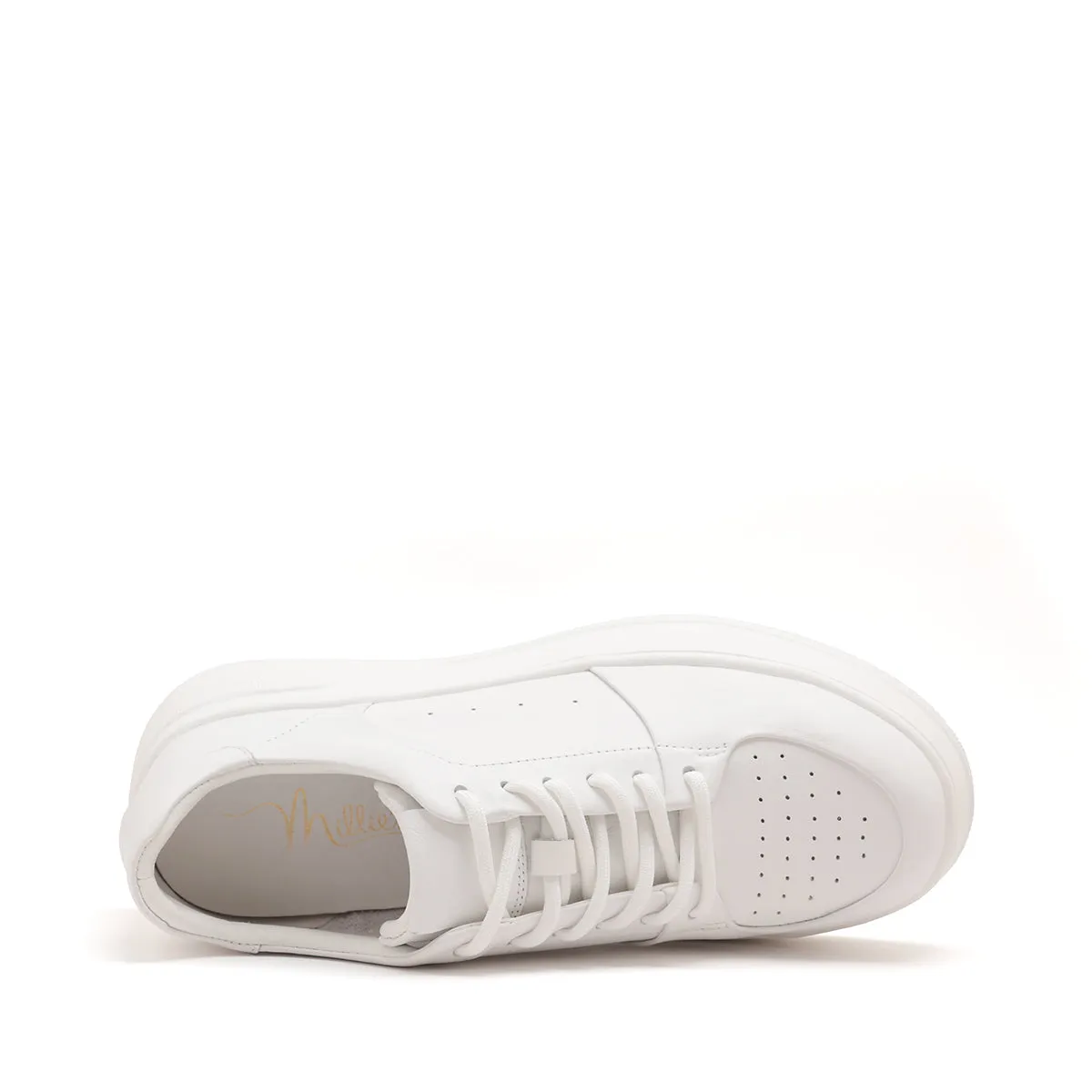 White strappy leather women's casual shoes (Women)