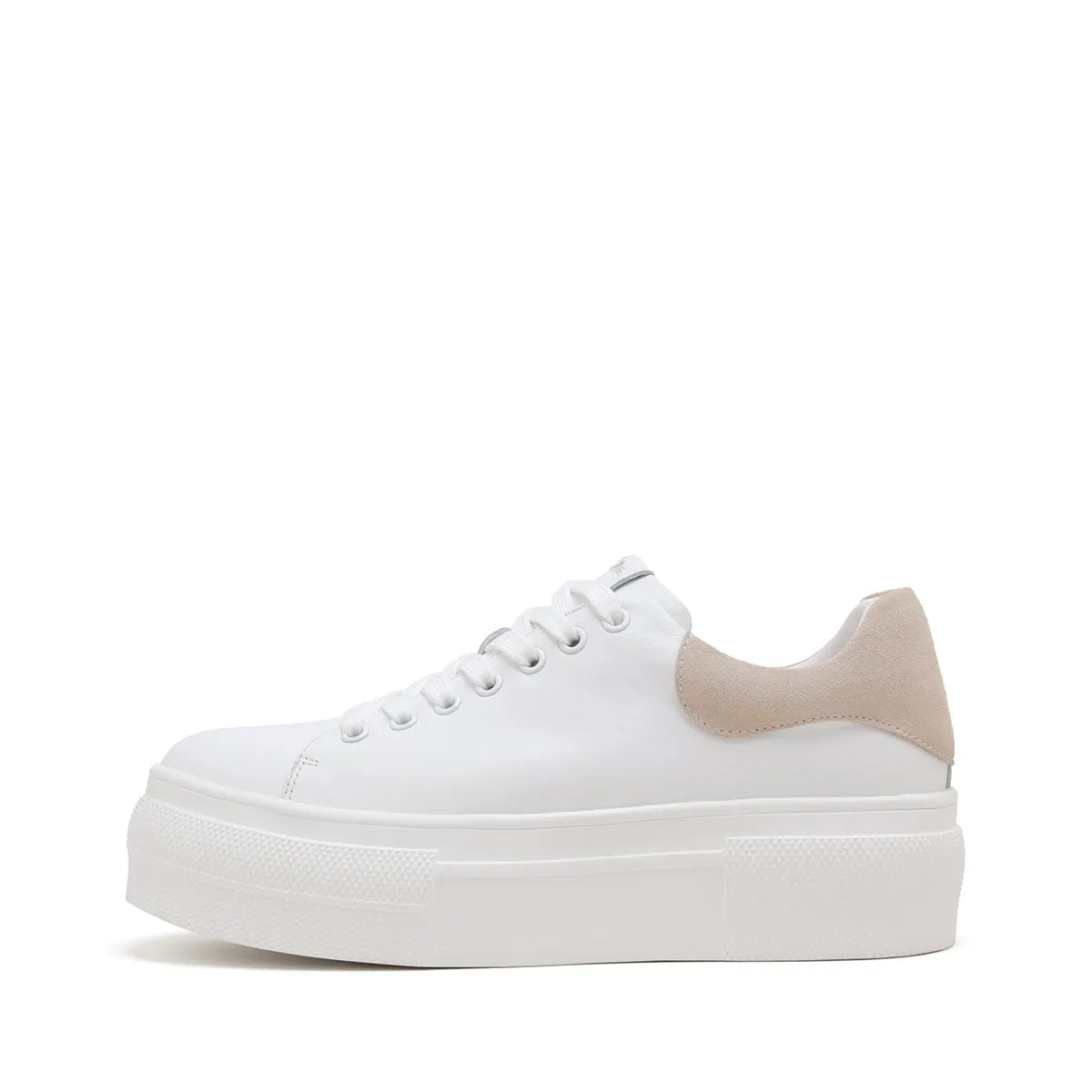 White/off-white heel women's leather casual shoes (Women)