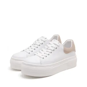 White/off-white heel women's leather casual shoes (Women)